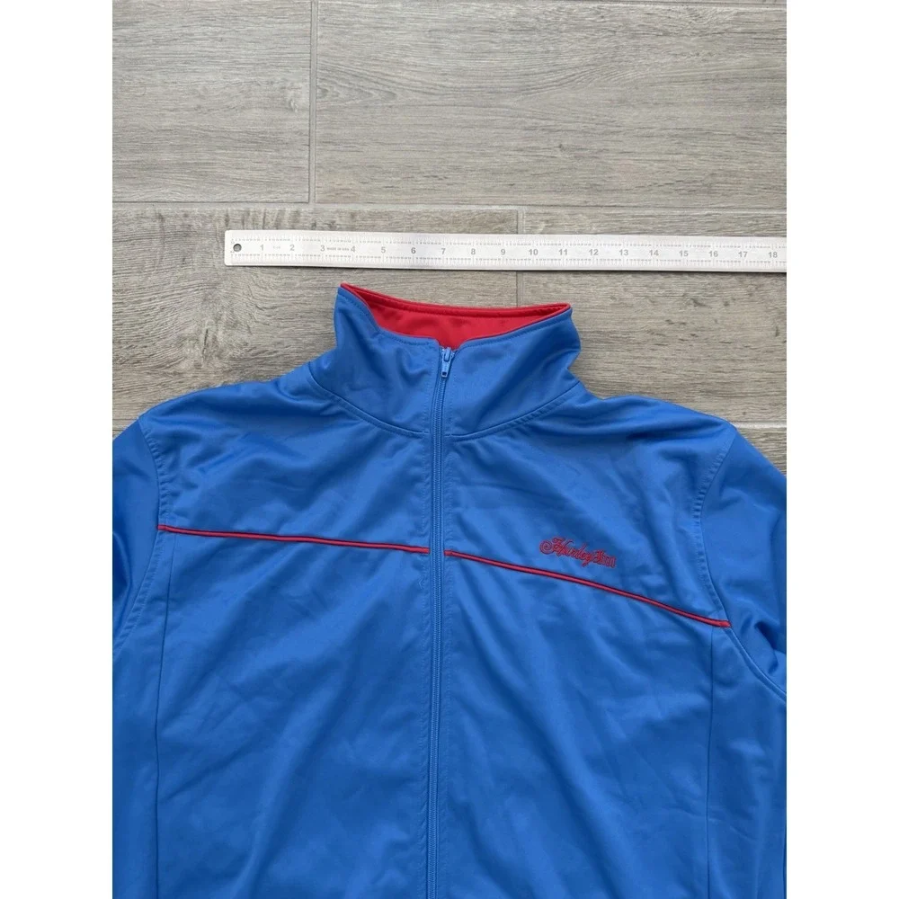 Hurley Royal Blue Zip Up Track Jacket With Red Trim Size Large *Read Description